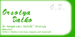 orsolya dalko business card